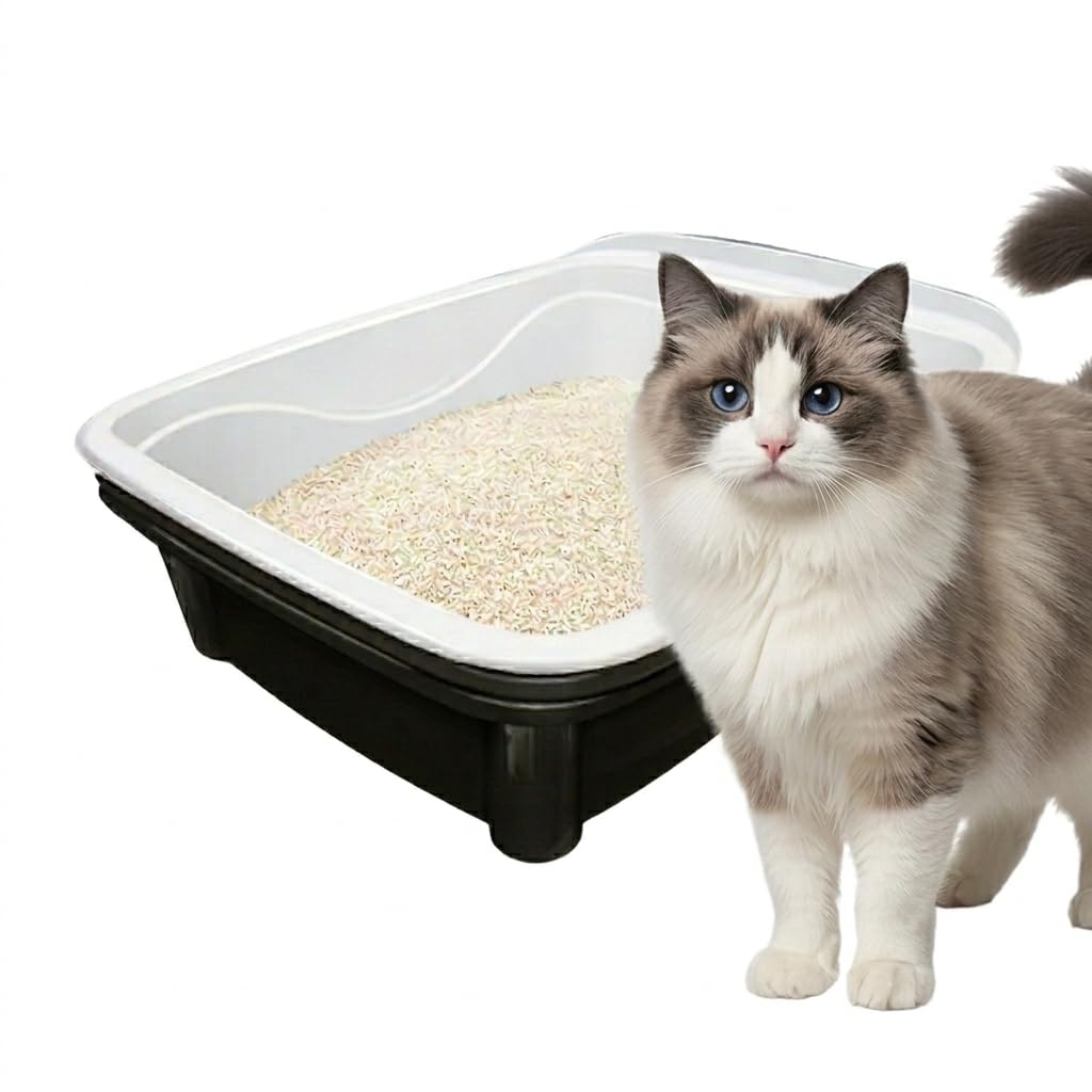 Large Black Cat Litter Box with Sifting System K761033