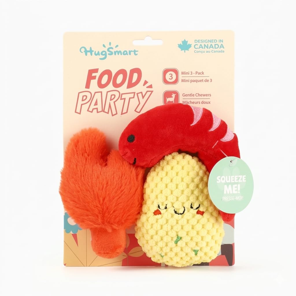 Seafood Boil Dog Toys, Pack of 3 T458689