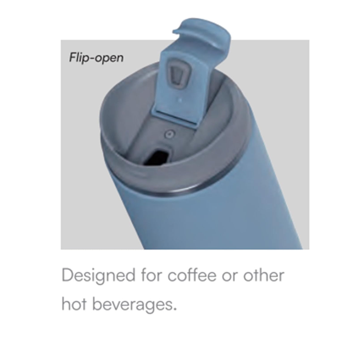 16oz Insulated Stainless Steel Coffee Cup with Flip Lid, Blue A866696