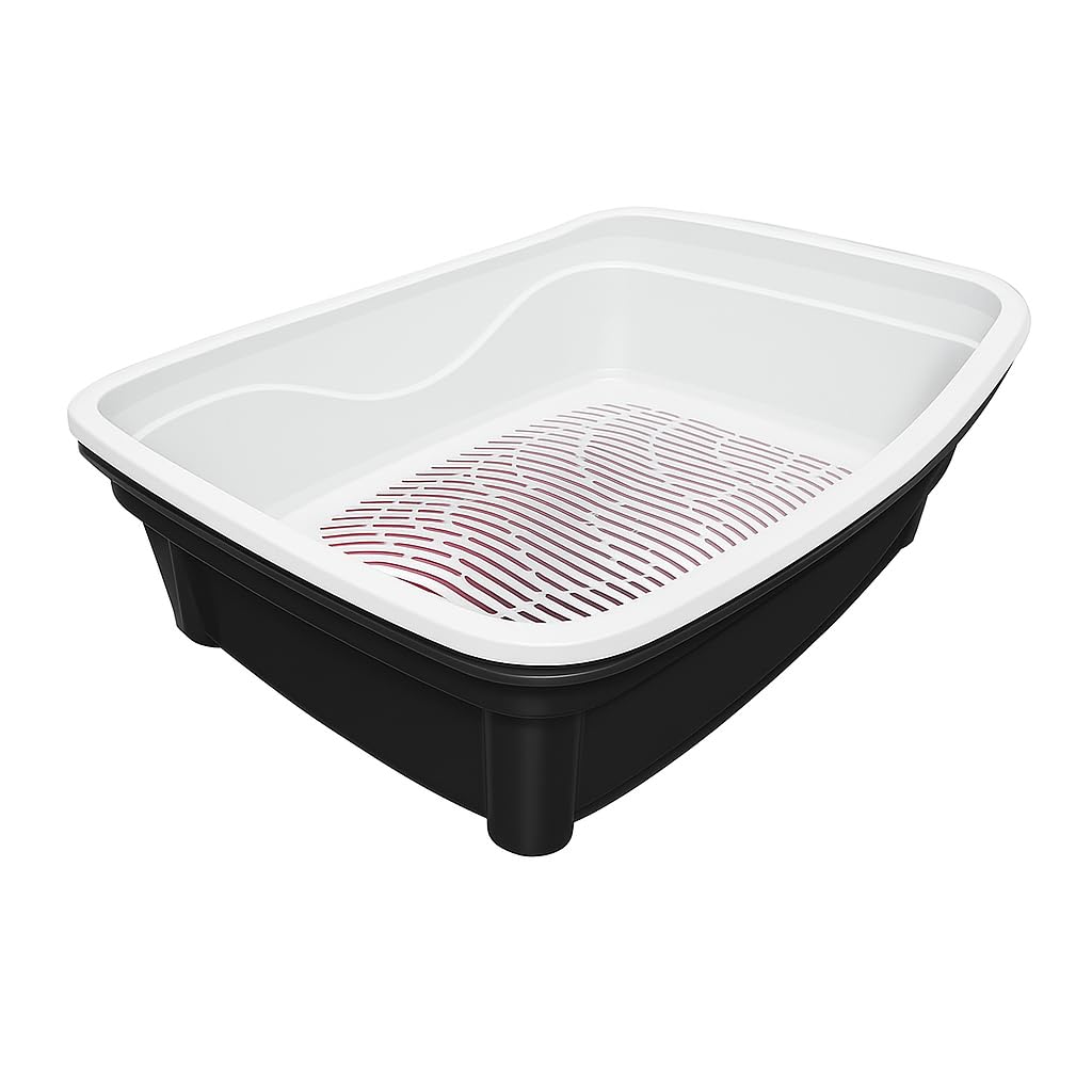 Large Black Cat Litter Box with Sifting System K761033