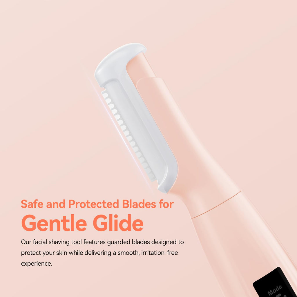 Pink Rechargeable Facial Razor with 8 Blades H83736