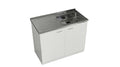 White 39 in Kitchen Sink Cabinet with Stainless Steel Top D699