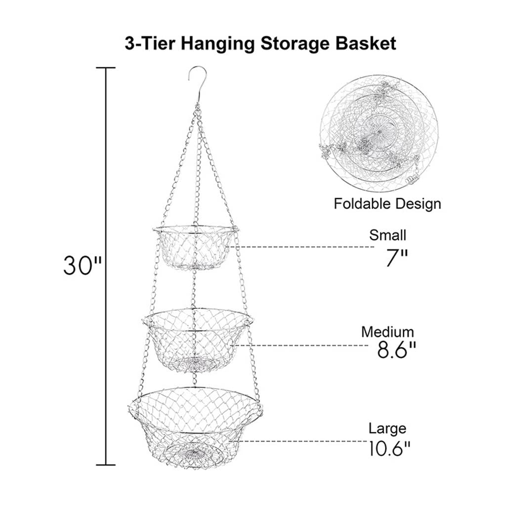 3 Tier Hanging Fruit Basket H31737