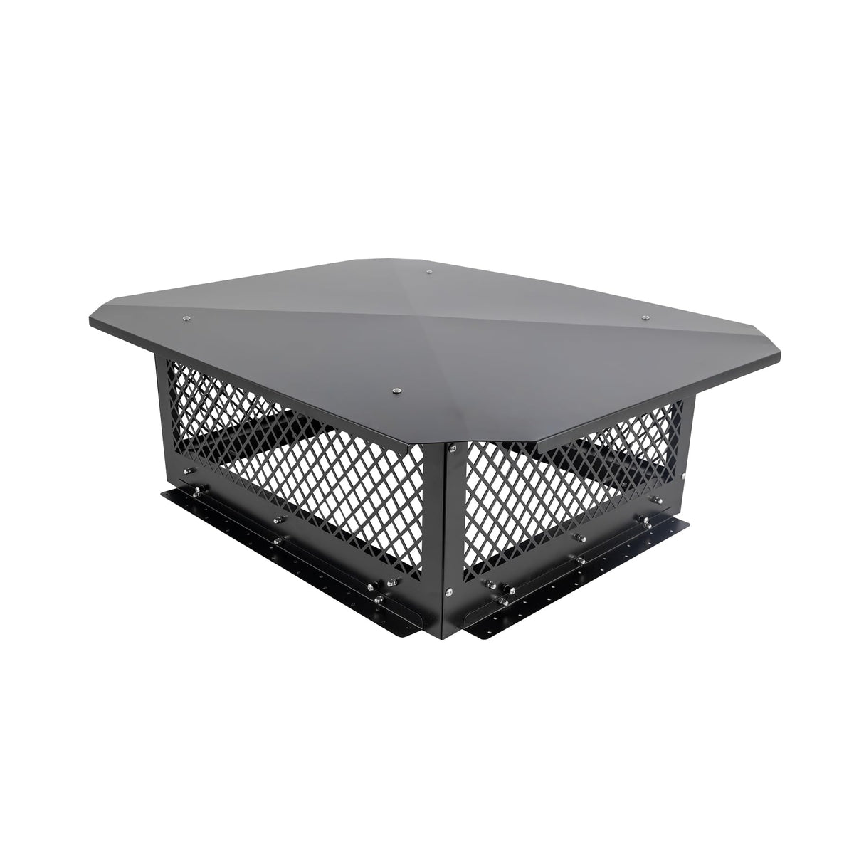 Black Galvanized Steel Chimney Cap A970