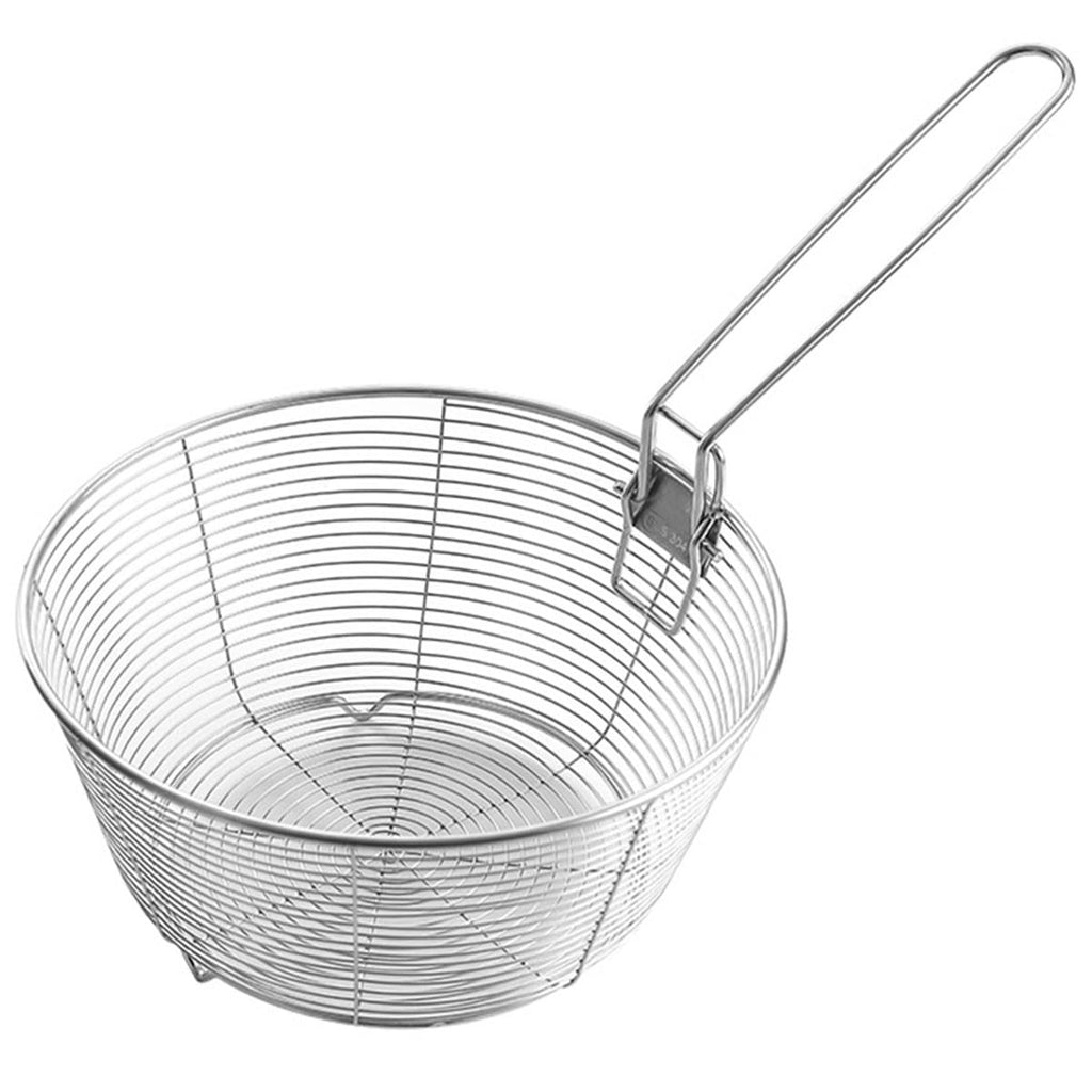 Stainless Steel Deep Fryer Basket with Detachable Handle 9 Inch B31745