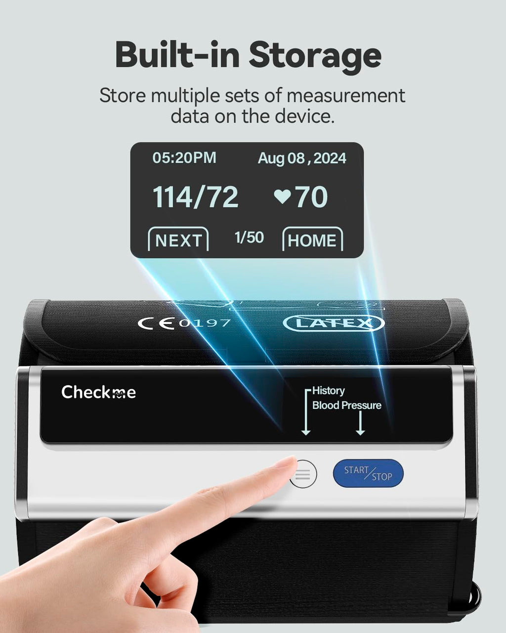 Upper Arm Blood Pressure Monitor with Bluetooth Cuff J386801