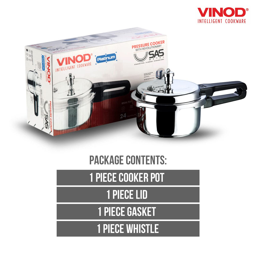 Stainless Steel Pressure Cooker, Outer Lid, 3 Litre L508882