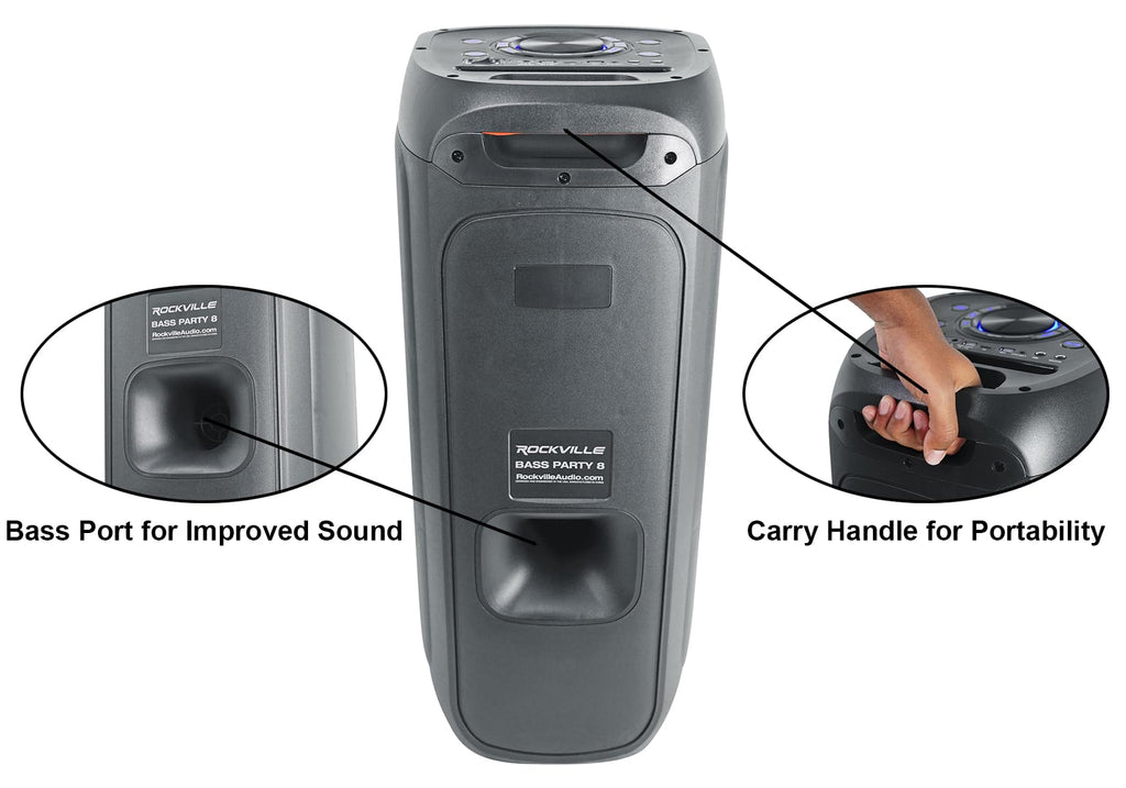 2000W Dual 8" LED Karaoke Speaker with Mic U473