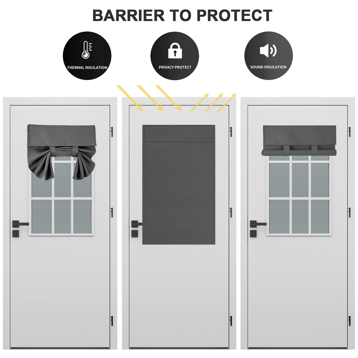 100% Blackout Door Curtains M4381