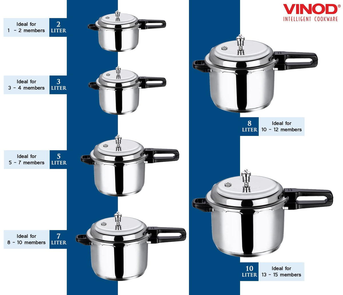 Stainless Steel Pressure Cooker, Outer Lid, 3 Litre L508882