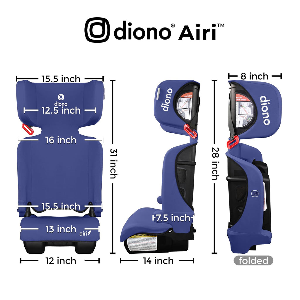 Blue Foldable High Back Booster Seat D755389