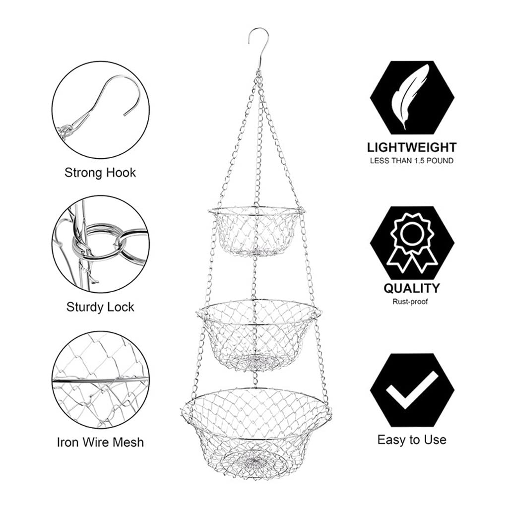 3 Tier Hanging Fruit Basket H31737