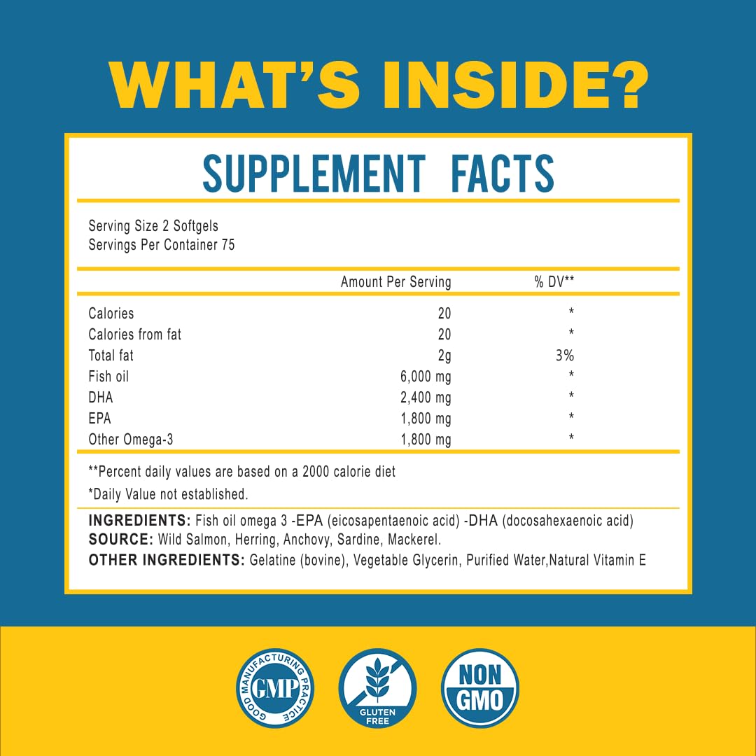 Omega 3 Fish Oil 150 Softgels F730