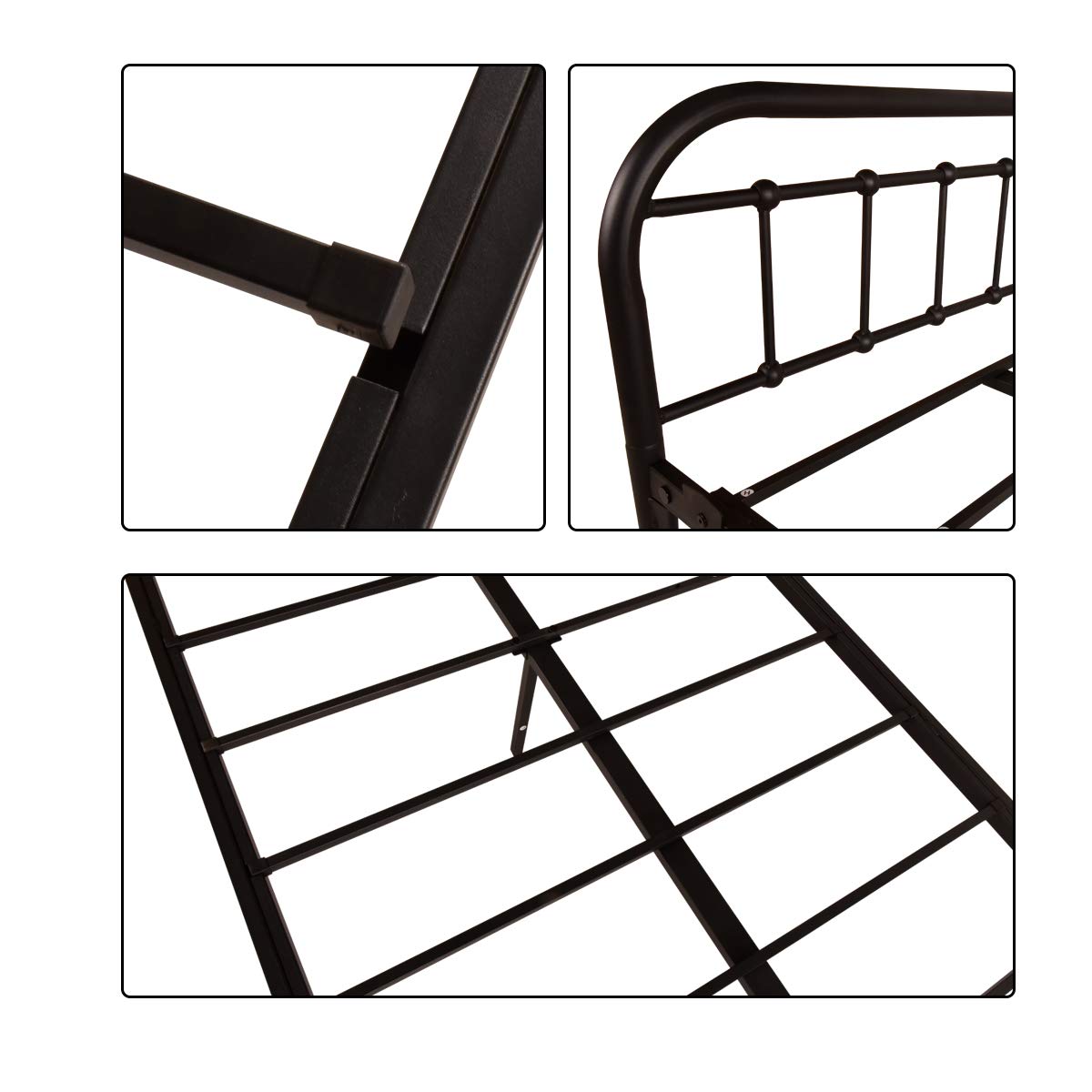Metal Daybed Frame Twin Day Bed Black Z9666