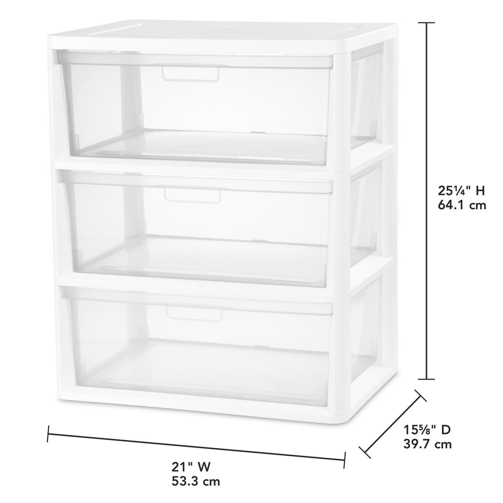 White 3-Drawer Plastic Rolling Storage Cart P433435