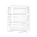White 3-Drawer Plastic Rolling Storage Cart P433435