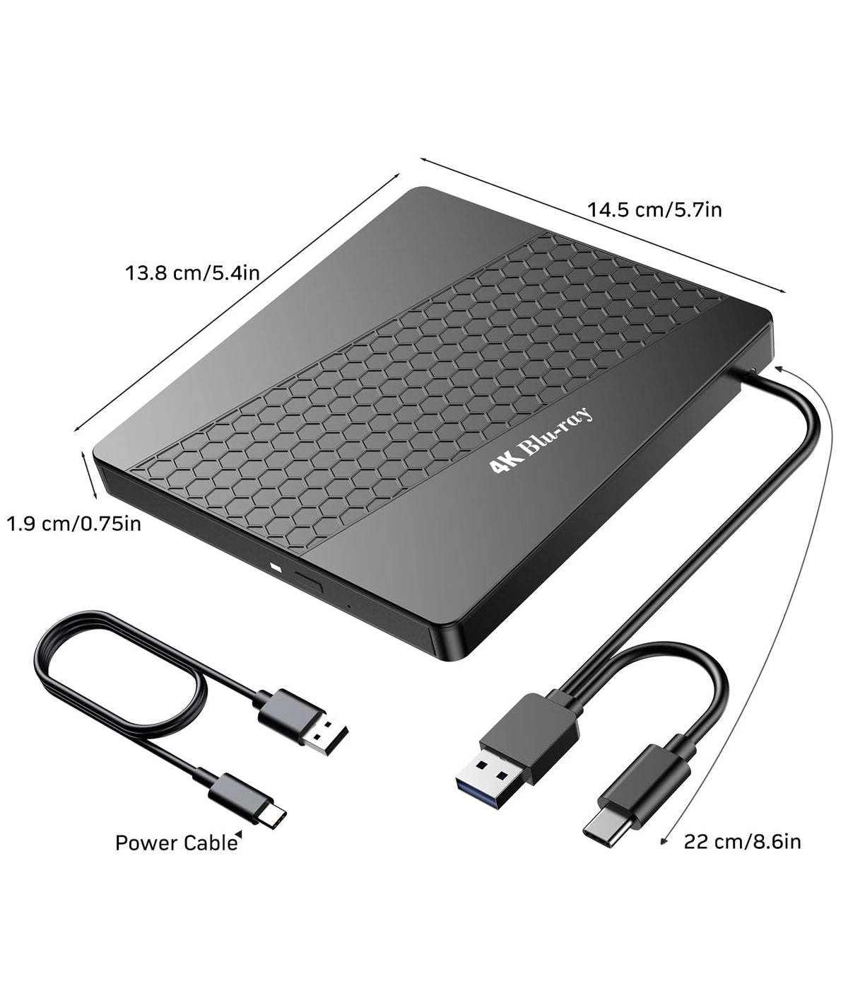 4k Blu Ray Drive with Carry Case R4073