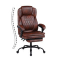 Big and Tall Ergonomic High Back PU Leather Reclining Office Chair with Footrest T715