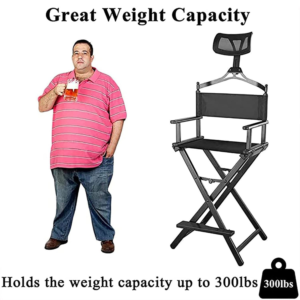 Gold Aluminum Folding Director's Chair B8160
