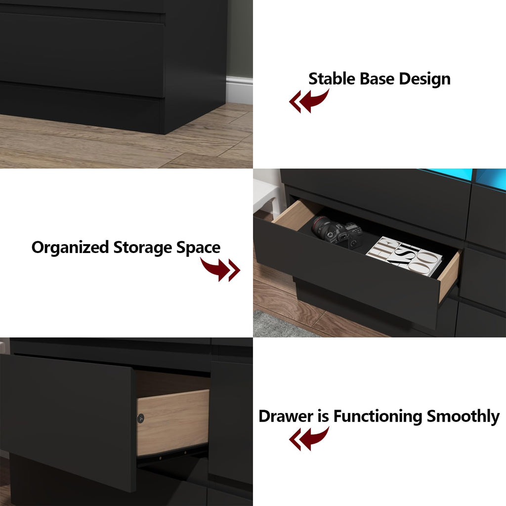 Black 9-Drawer Dresser G845553