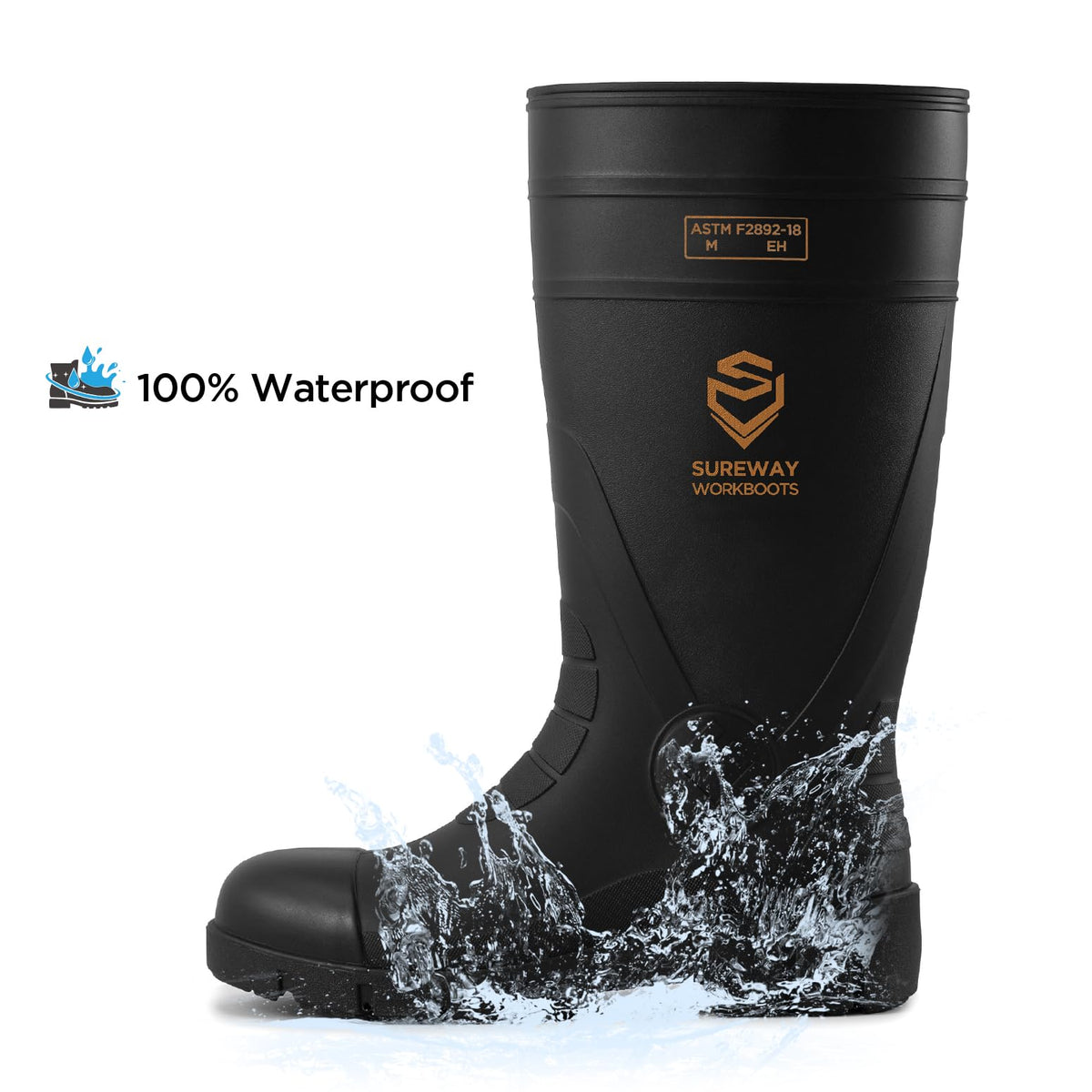 PVC Waterproof Knee-High Work Boots B862