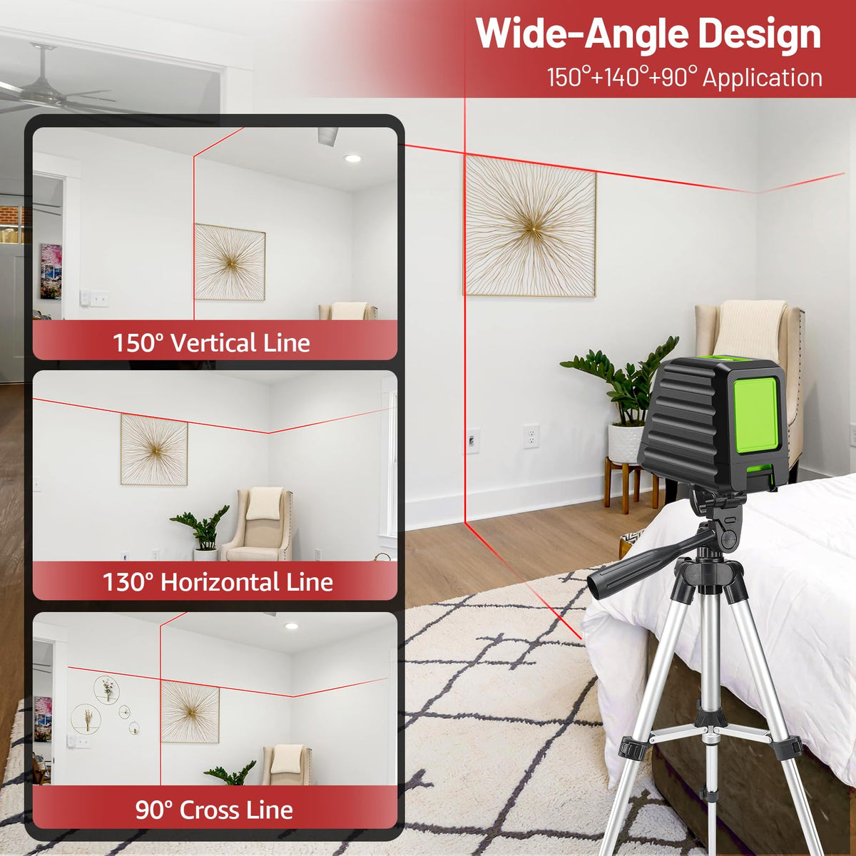 150Ft Red Self Leveling Laser Level with Tripod A43752