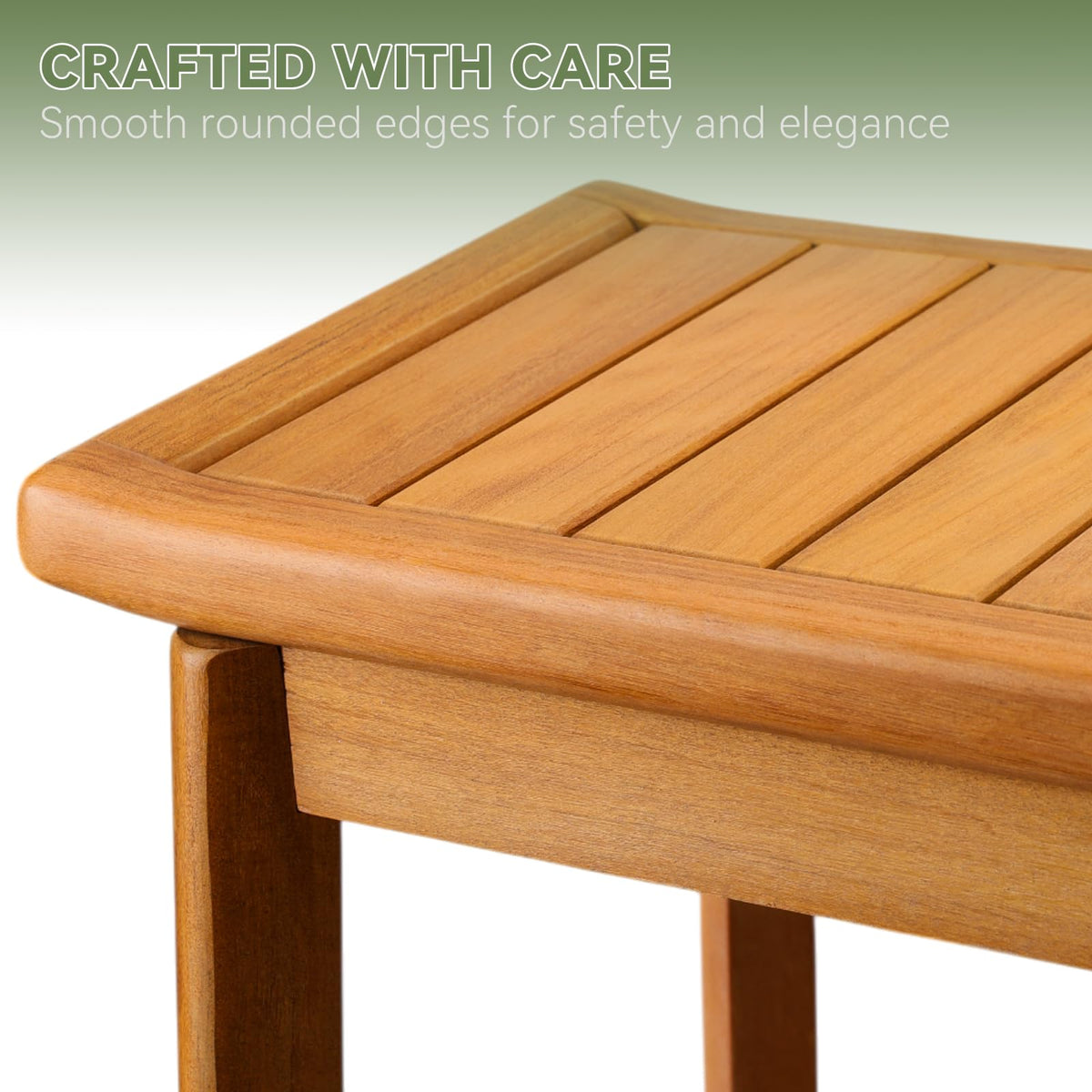Teak Shower Bench with Towel Bars & Storage Shelf Z3873