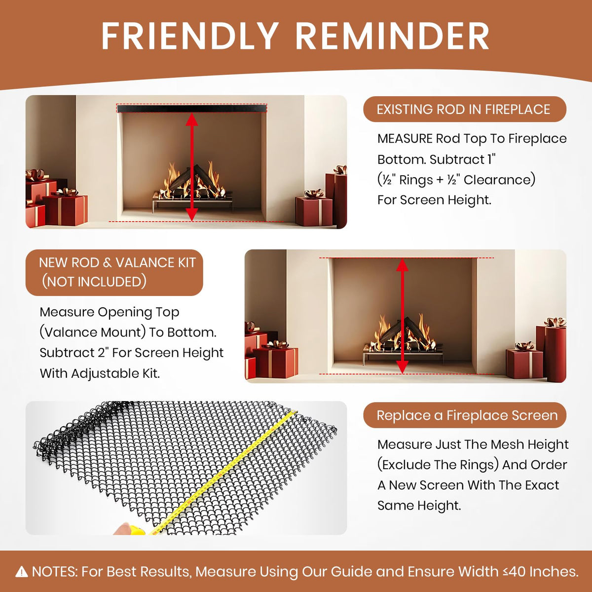 26x24 Inch 2 Pcs Fireplace Screen Mesh O8367
