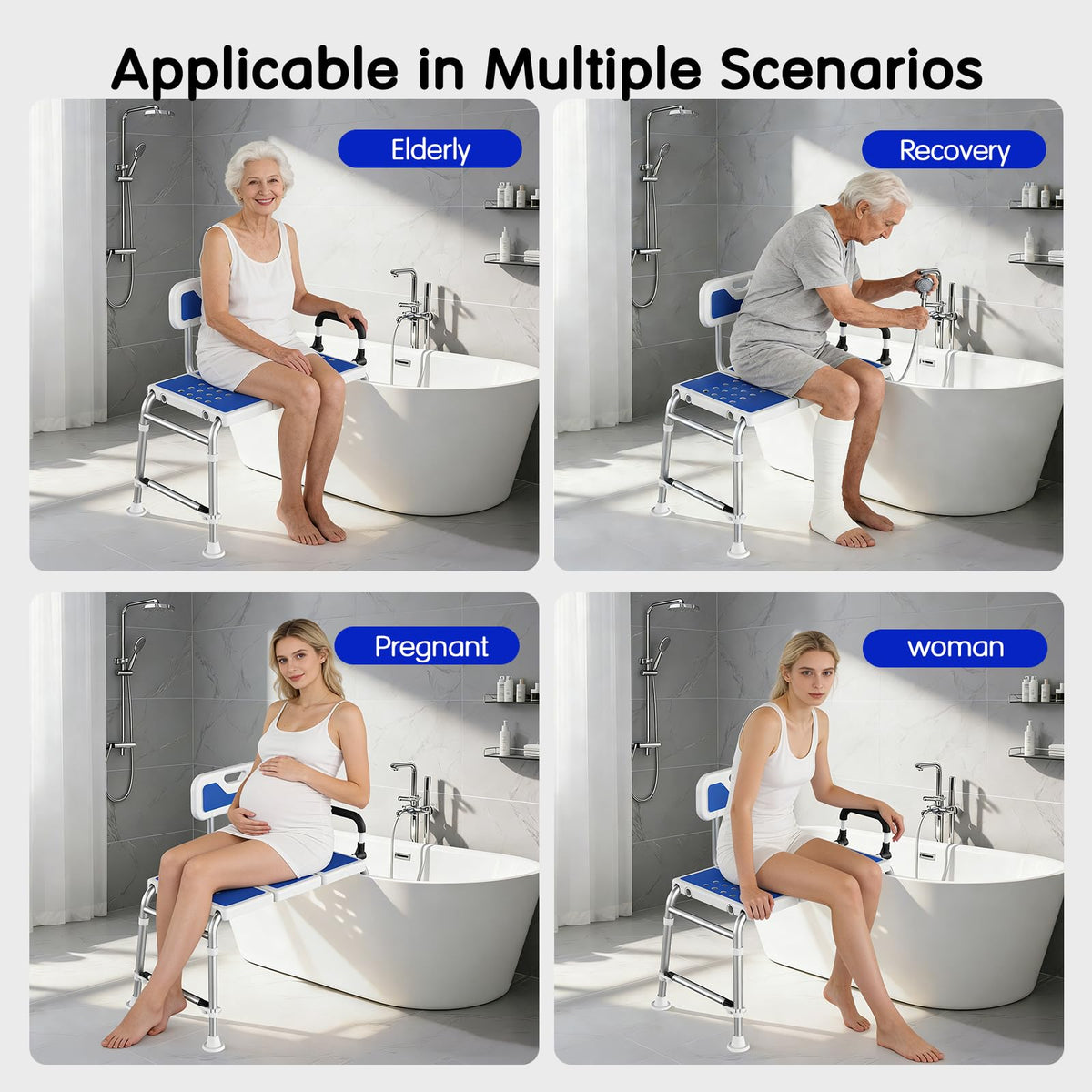Heavy-Duty Adjustable Bathtub Transfer Bench S498137