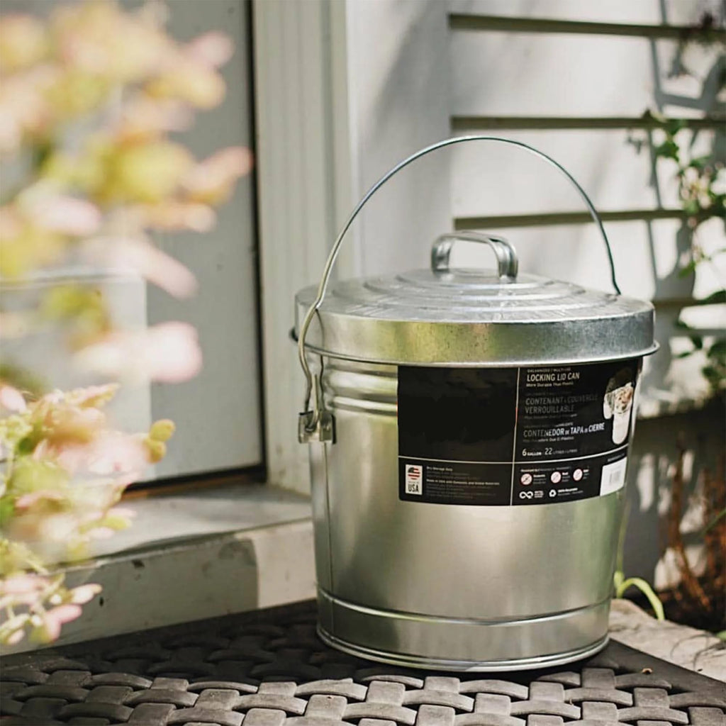 Galvanized Steel 6 Gallon Airtight Storage Jar V97532