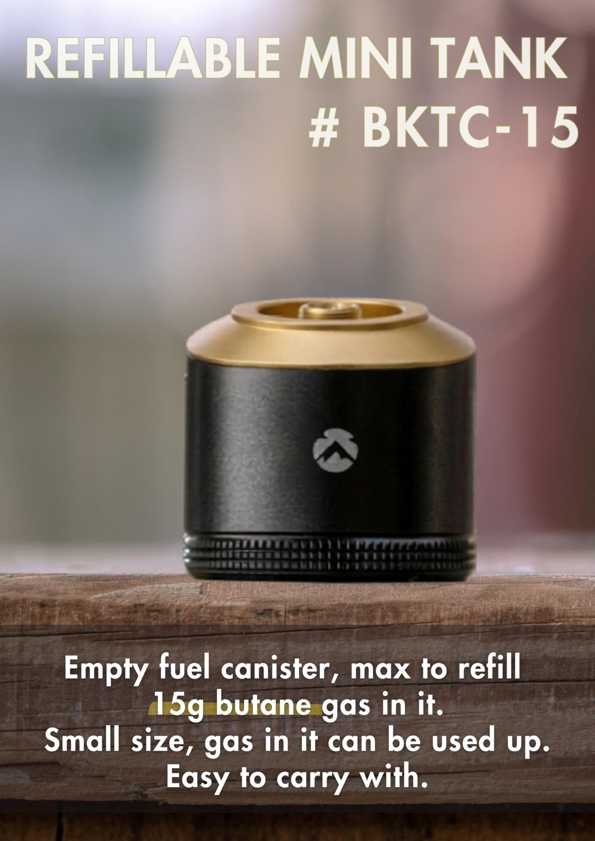 Empty 15g Black Gas Canister V322