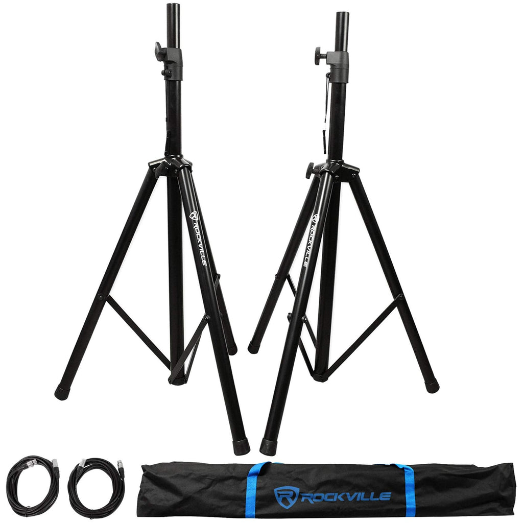 8" Powered DJ PA Speaker 2-Pack with Stands X2753