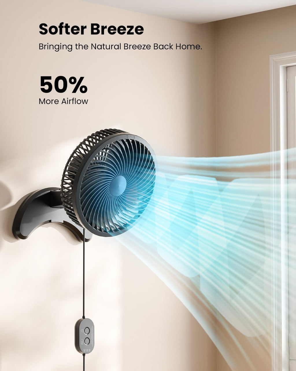 8'' Wall Mount Fan with Timer Y936229