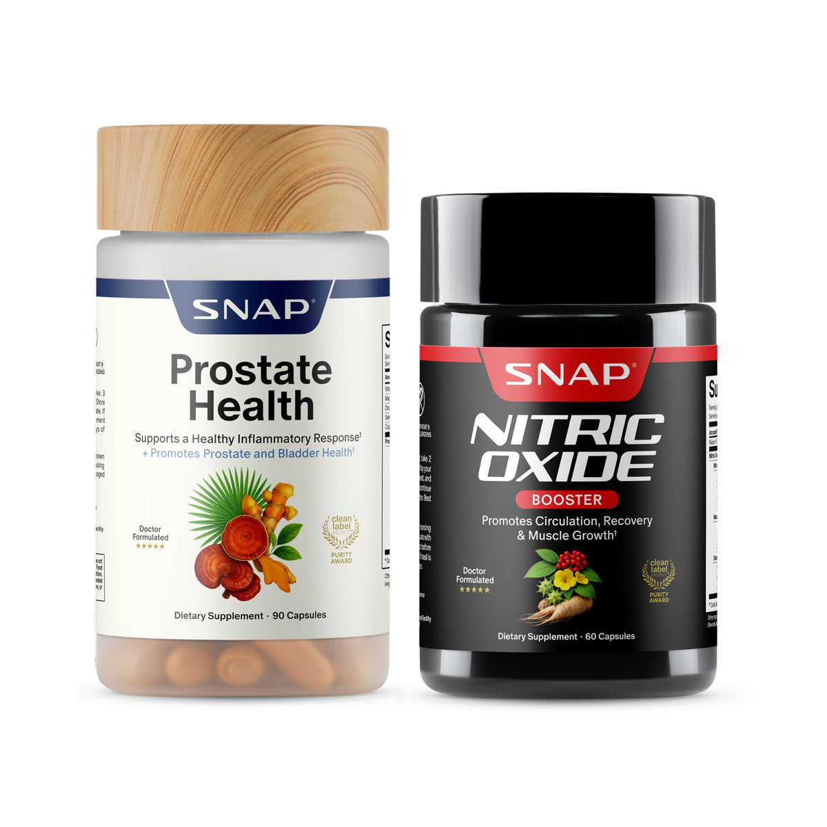 Prostate Health + Nitric Oxide Booster Bundle, 90+60 Caps J126792