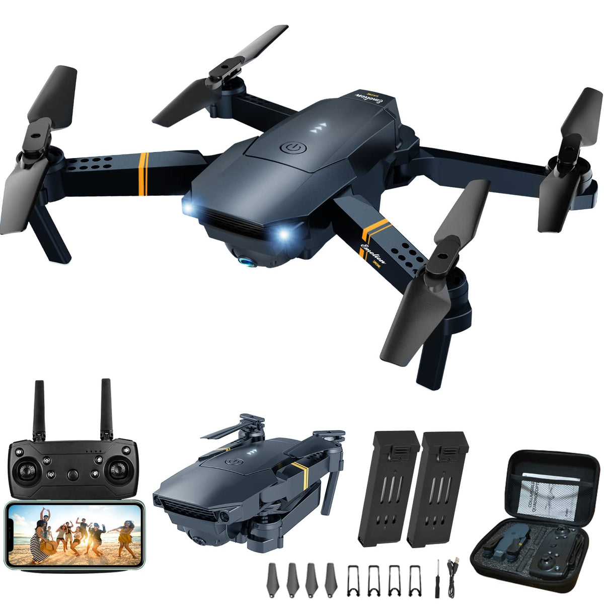 Foldable RC Quadcopter Drone with 1080P Camera D172694