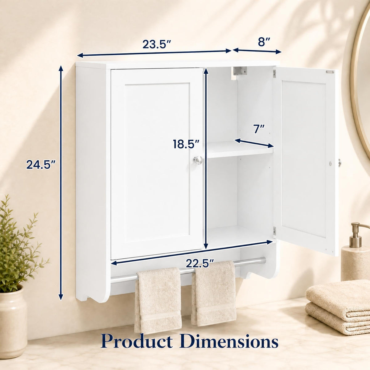 Wall Mounted Bathroom Cabinet V3598