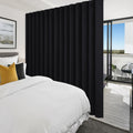 Blackout Room Divider Curtain 120 x 96 Inches Black I2470