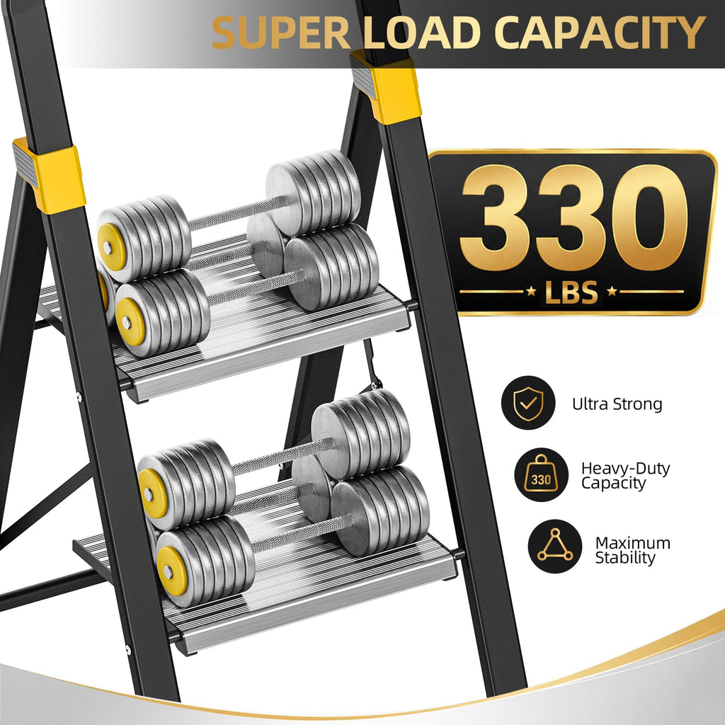 2 Step Ladder Lightweight Aluminum Folding Step Stool U807