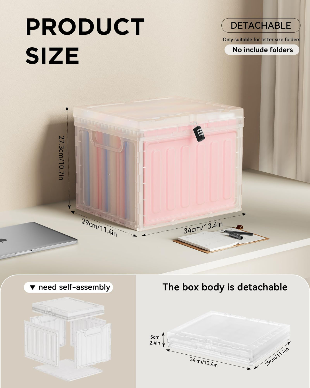 2 Drawer Plastic File Cabinet M5482
