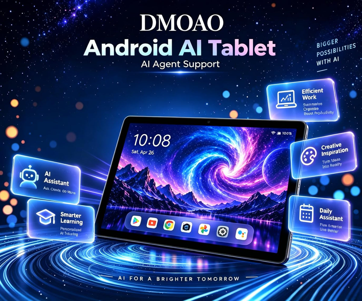 Android 15 Tablet 10.1 Inch FHD 30GB RAM 64GB ROM Black F3035