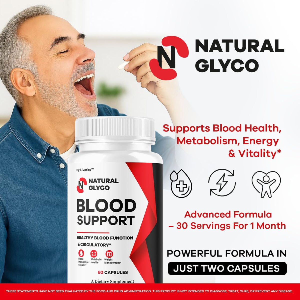 Natural Glycogen Supplement Capsules 180 Capsules Z249