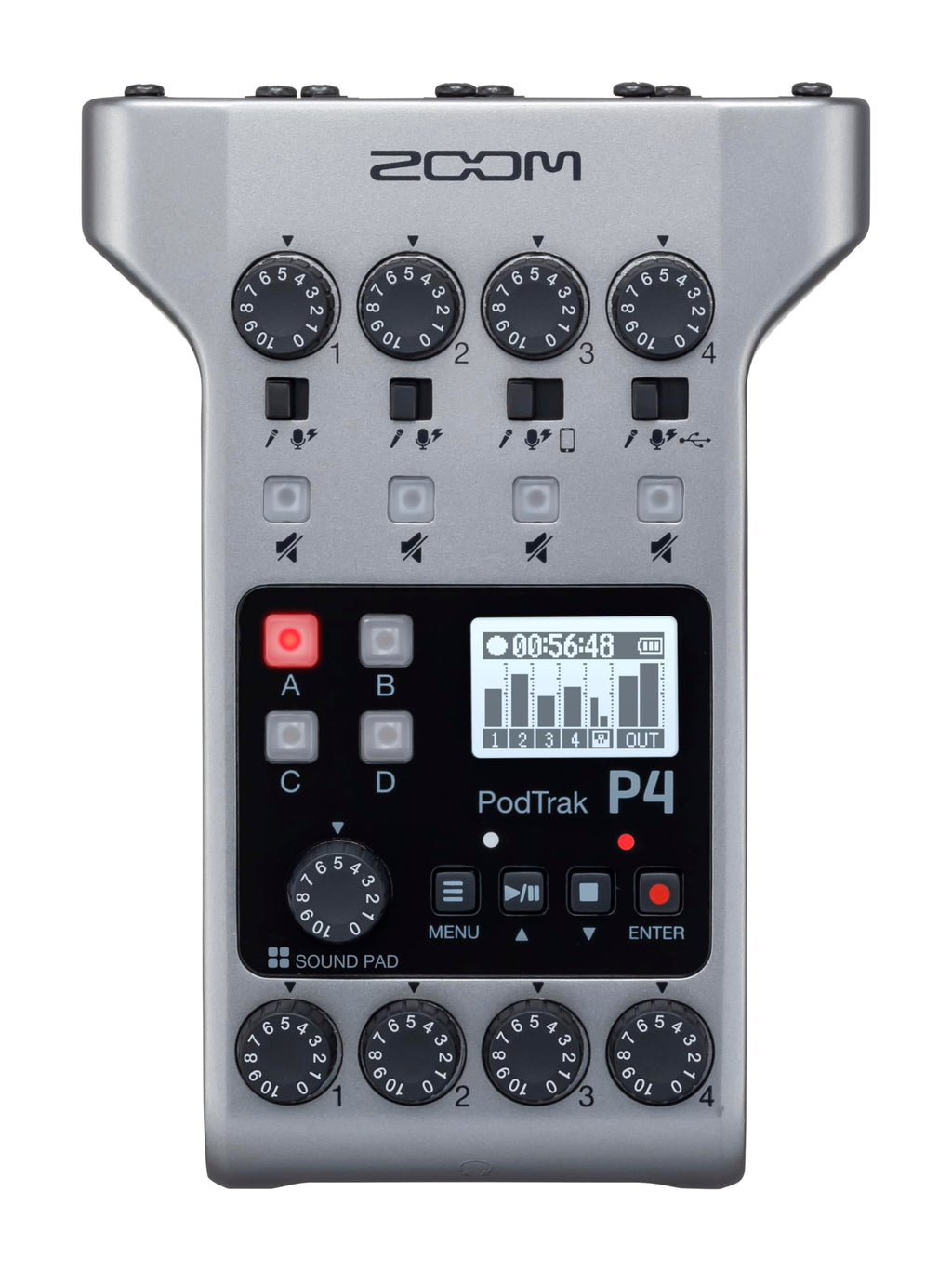 Podcast Recorder with 4 XLR Mic Inputs F23969