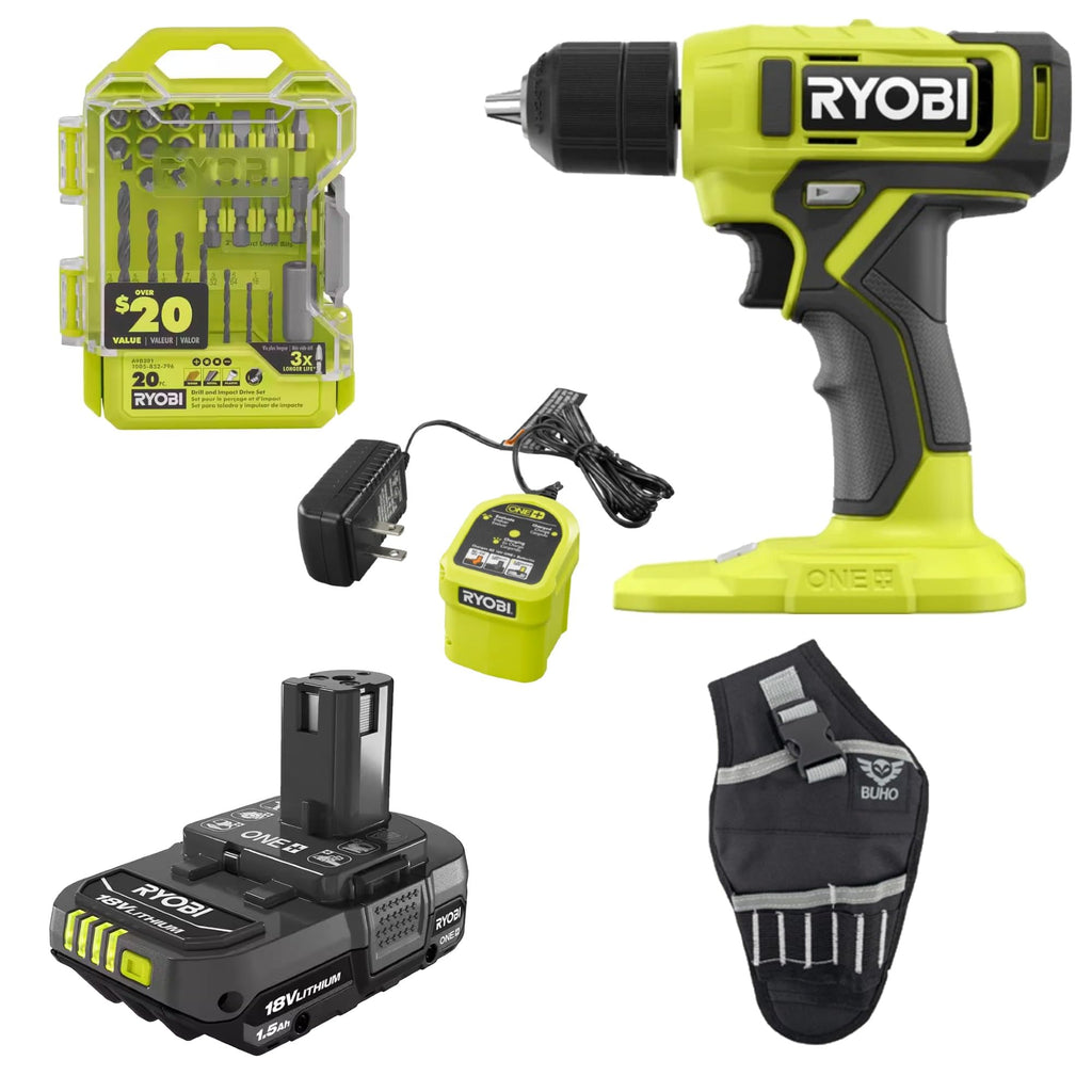 18V Drill/Driver Kit with Battery, Charger, Bits, & Holster K158