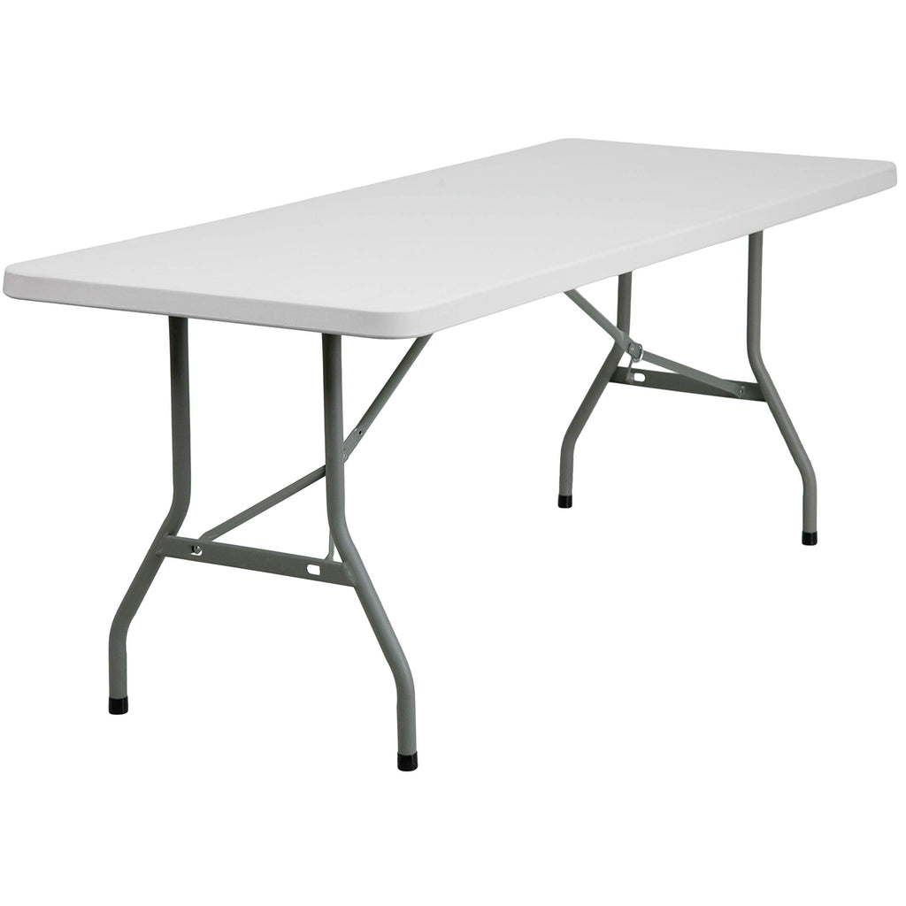 6-Foot Heavy Duty Plastic Folding Table with Carrying Handles M342884