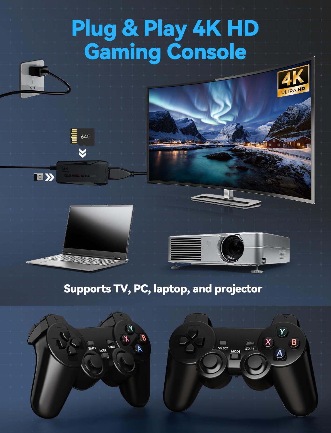 4K HDMI Retro Gaming Console O139604