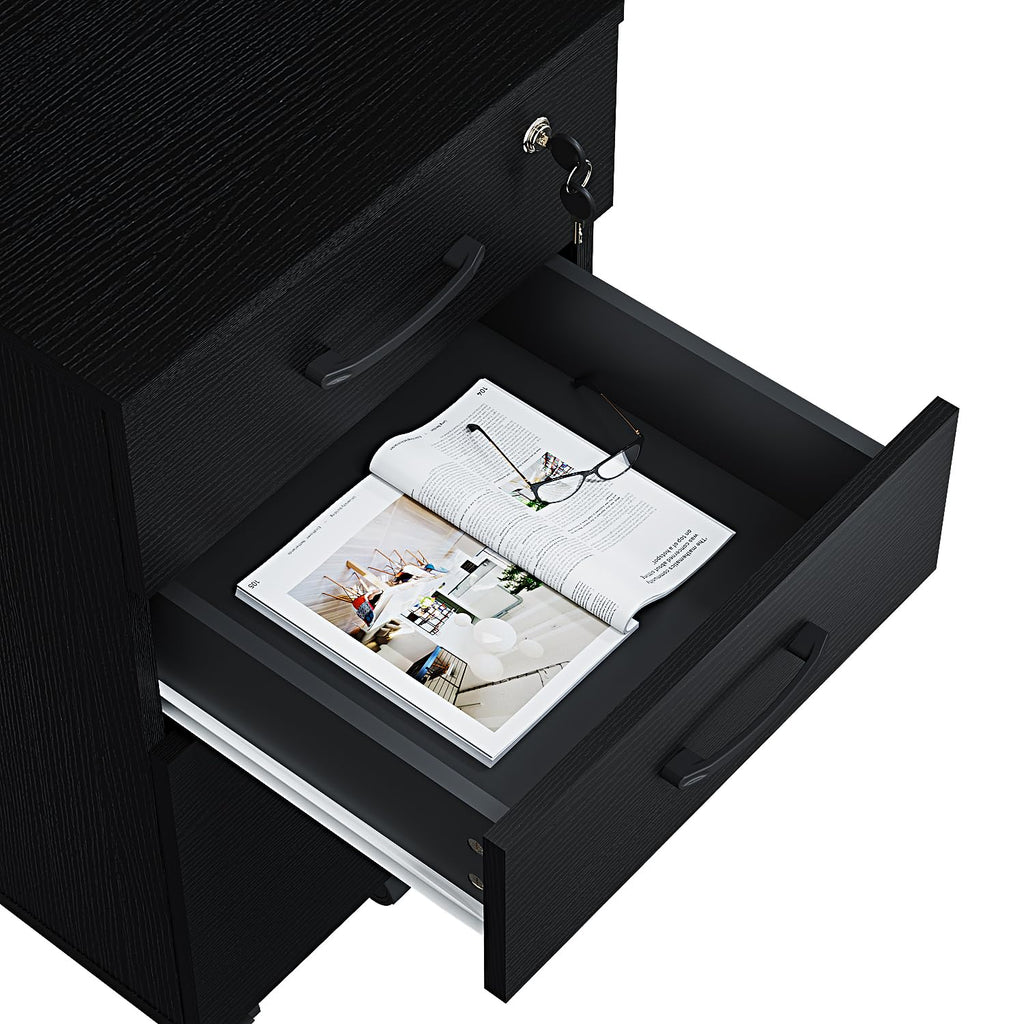 3 Drawer Wood Mobile File Cabinet G123