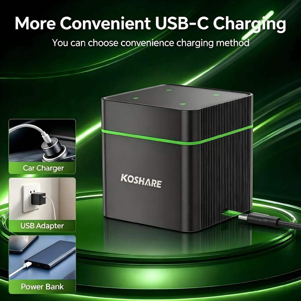 4 Pack 10000mAh Rechargeable NiMH D Cell Batteries with Charger O967181