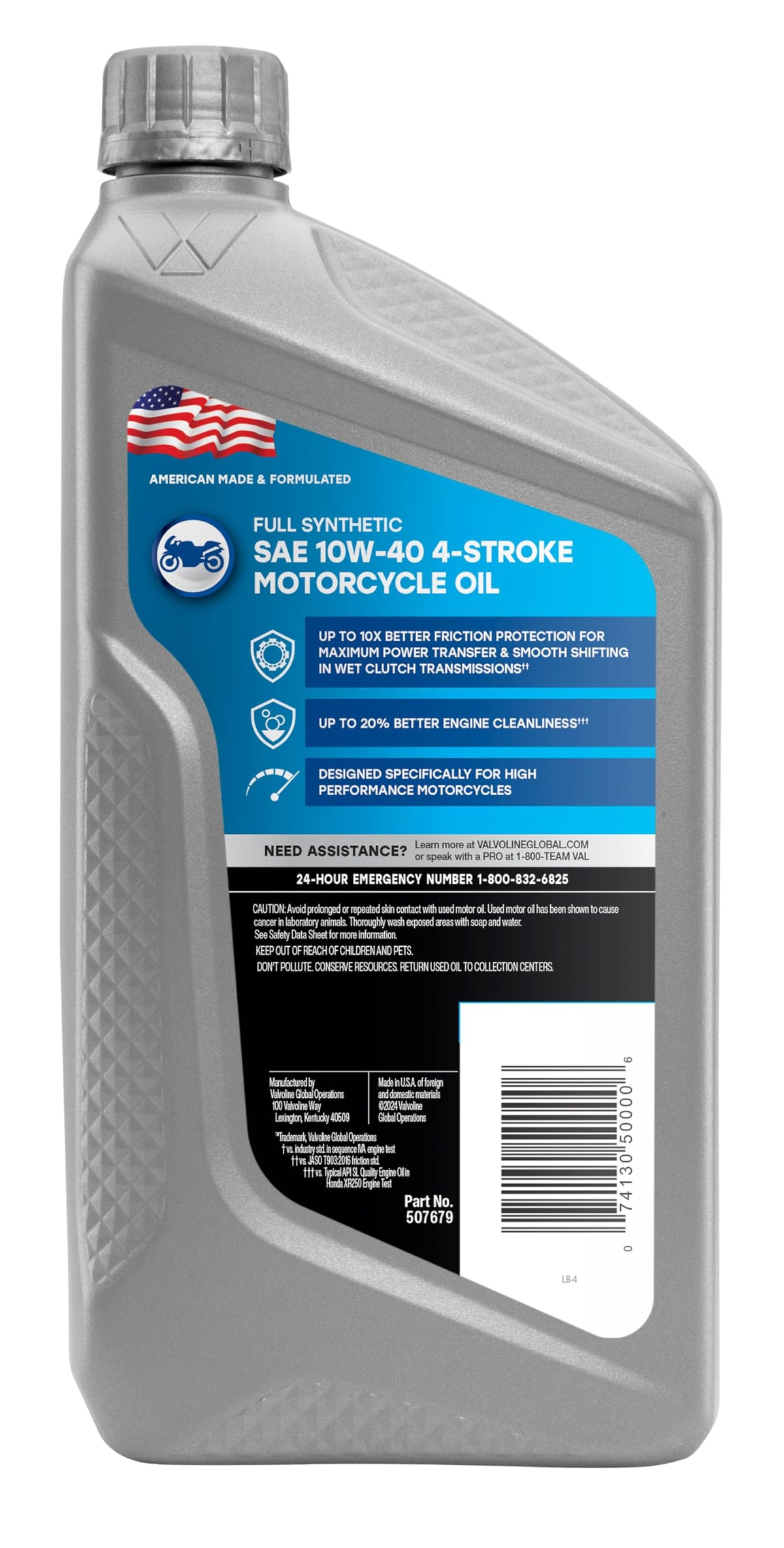 Full Synthetic 10W-40 Motorcycle Motor Oil 1 Quart I262
