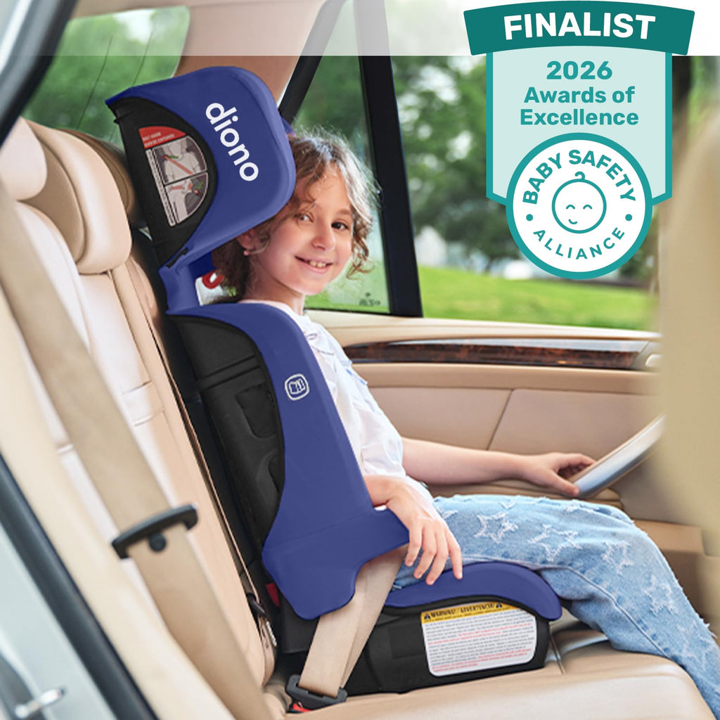 Blue Foldable High Back Booster Seat D755389
