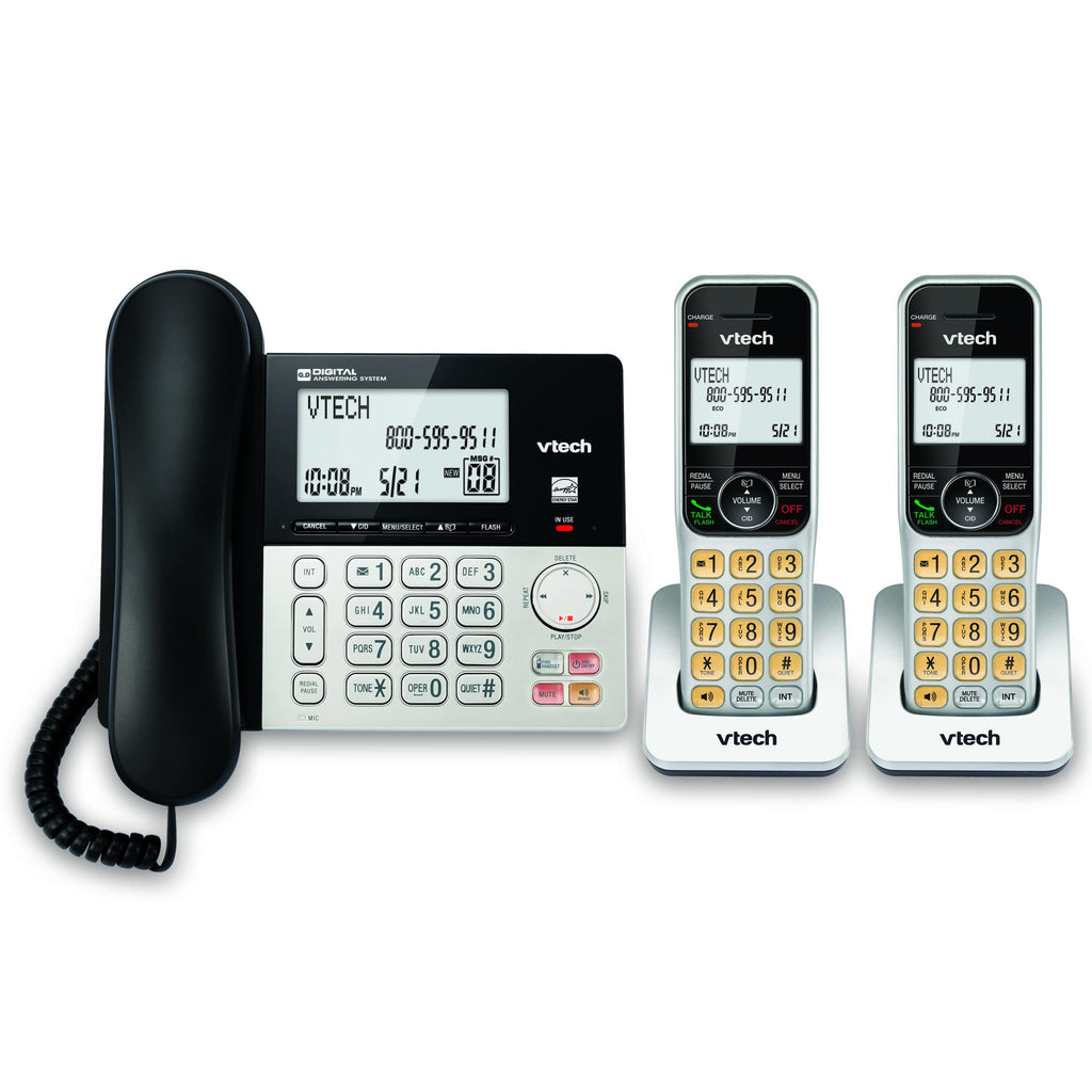 Corded/Cordless Phone System with 2 Handsets V736